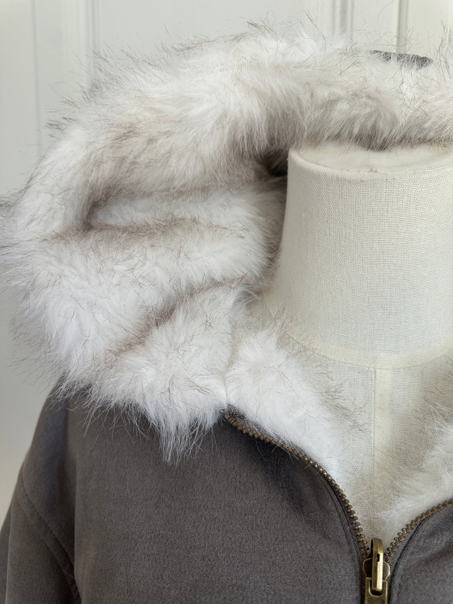 Sherpa reversible fur jacket