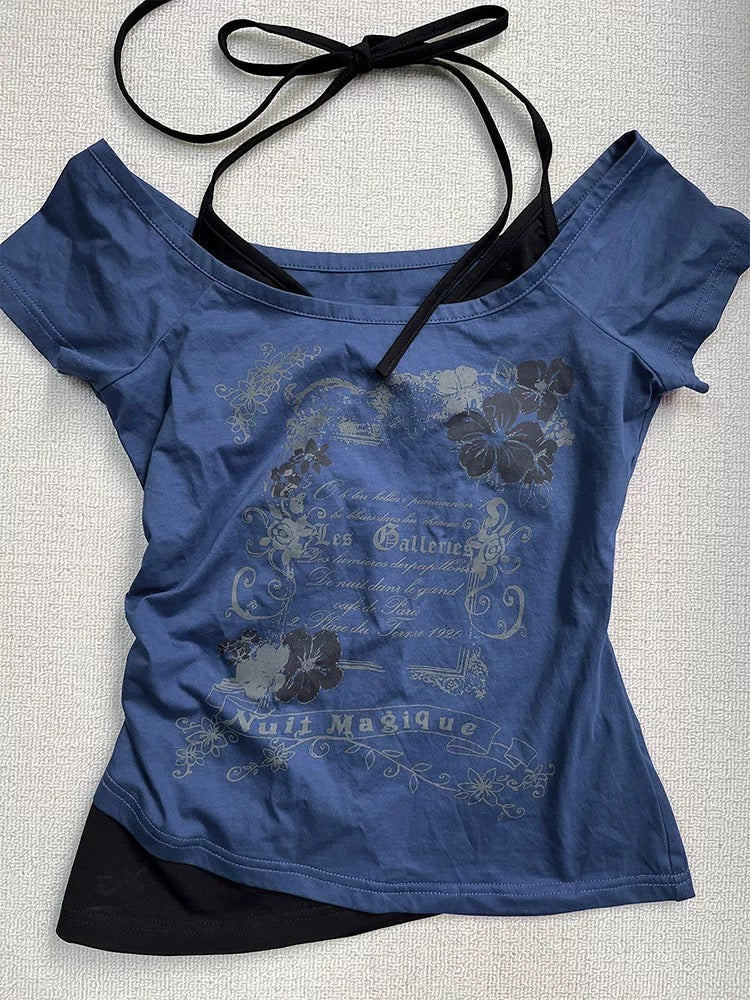 Magique tied strap Top