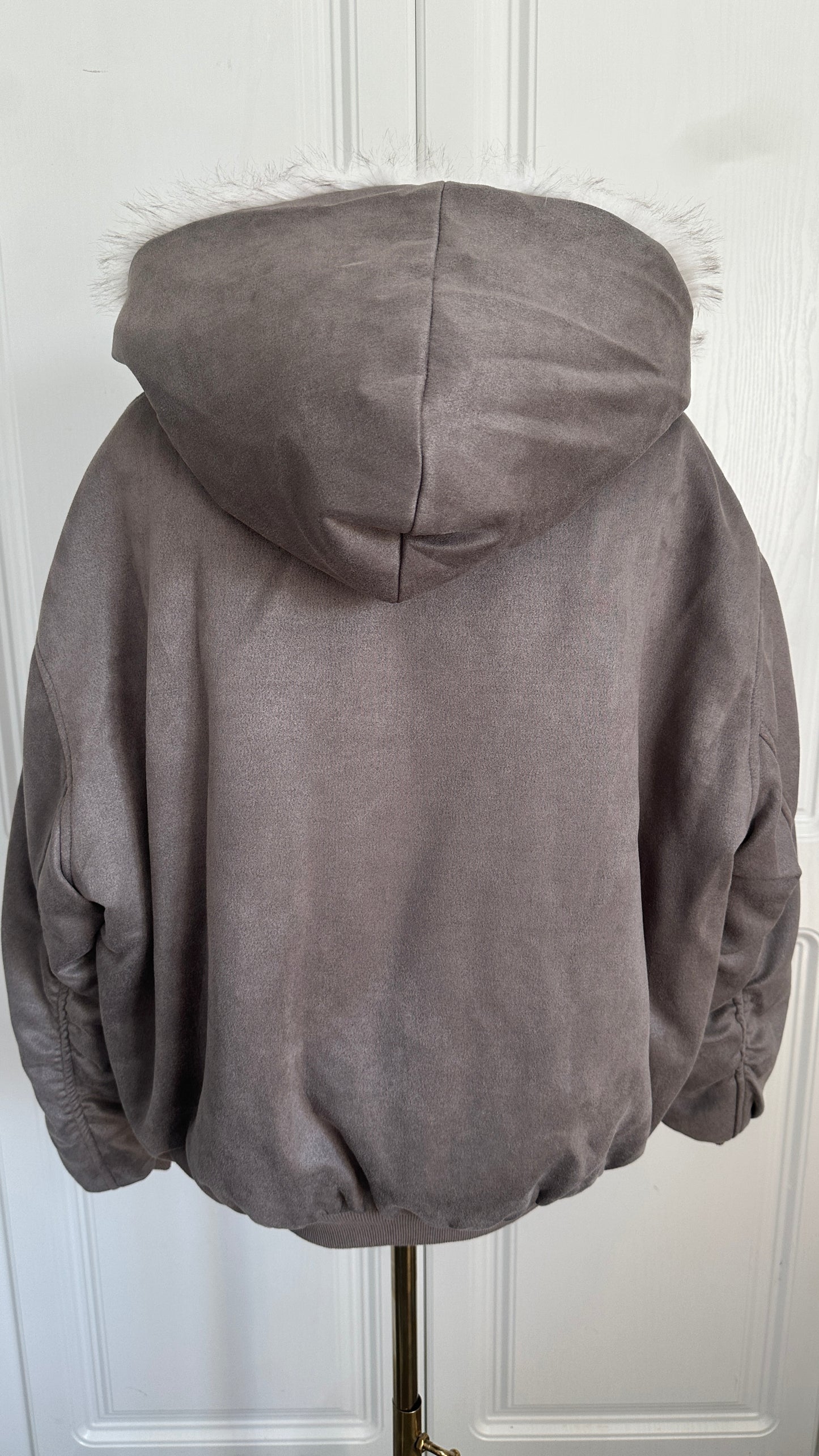 Sherpa reversible fur jacket