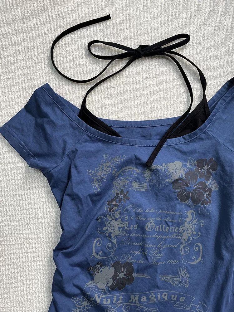 Magique tied strap Top