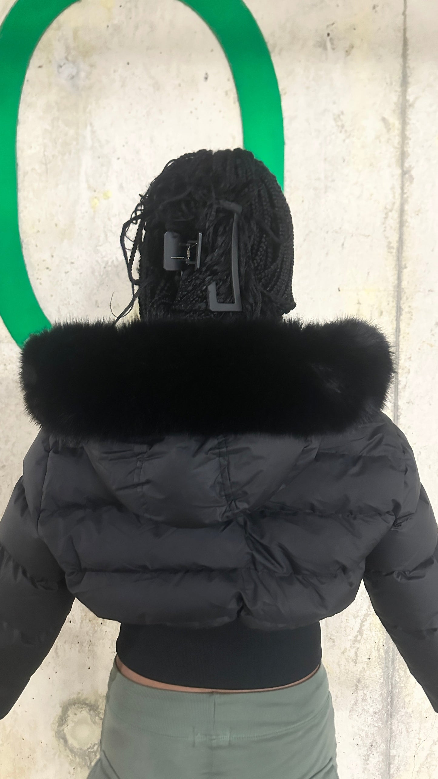 Black ice puffer jacket