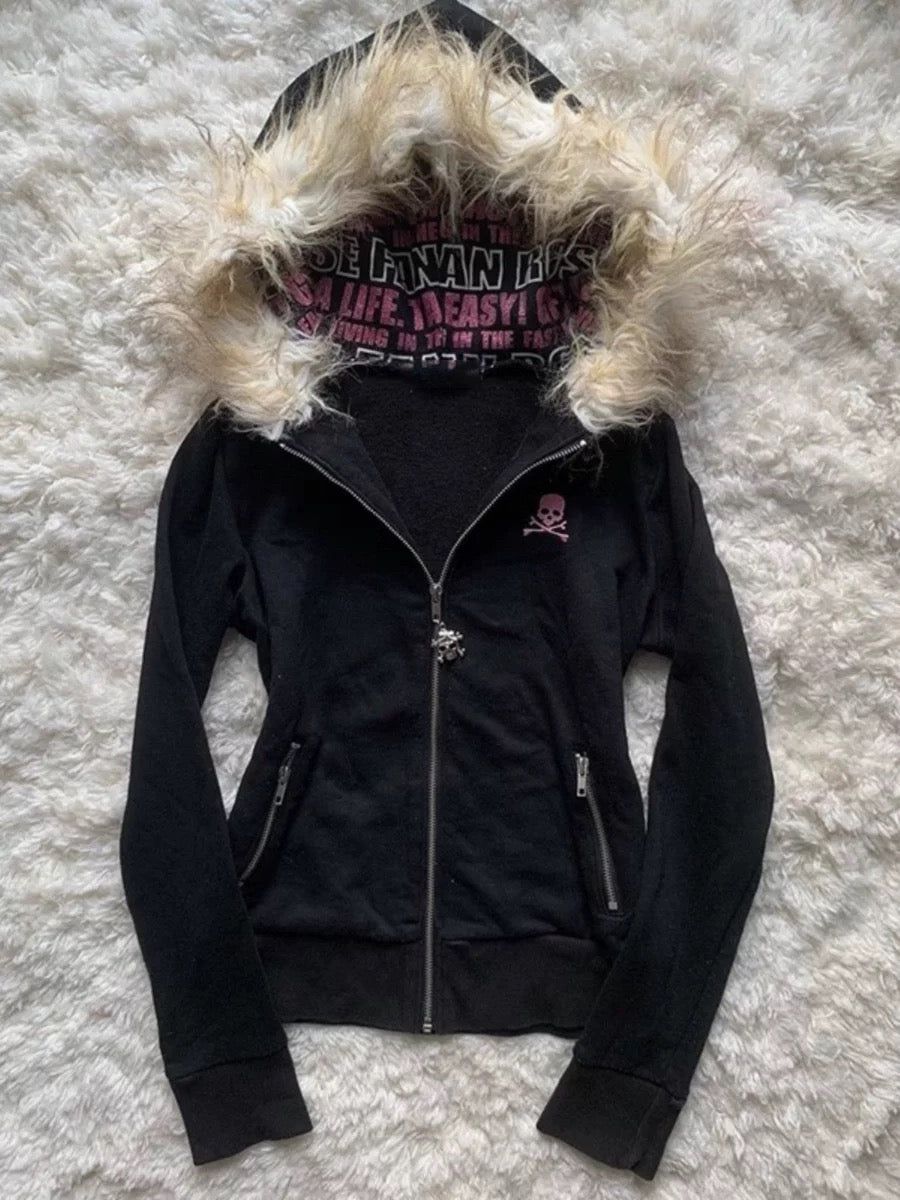 Skull fur Hoodie