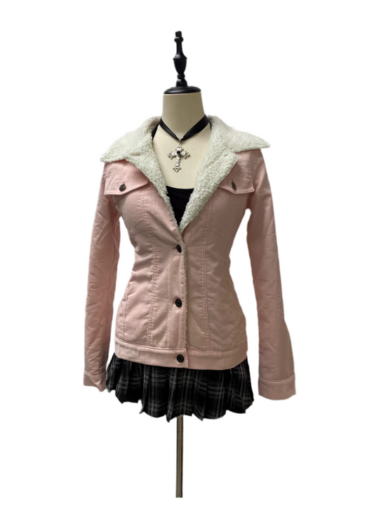 Cozy Sherpa Lined Pink Jacket
