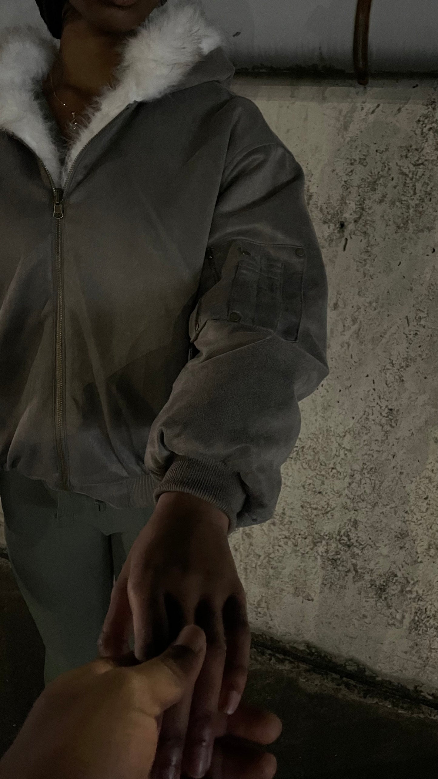 Sherpa reversible fur jacket